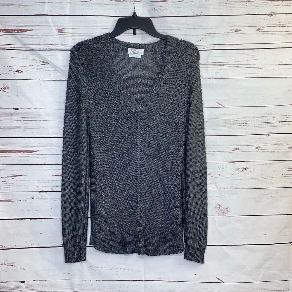 Madewell  Wallace Metallic Shimmery Knit Sweater